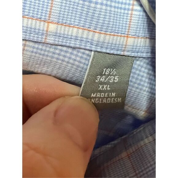 Michael Kors Mens XXL 2XL Button Down Shirt Slim Fit Plaid Pattern Long Sleeve - Picture 4 of 10